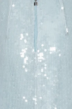 Sequins Pencil Skirt Light Blue