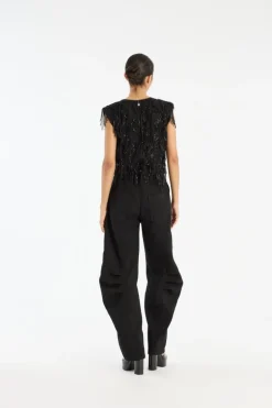 Sequins Sleeveless Top Black