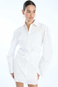 Shirt Dress W/ Twist Bright White