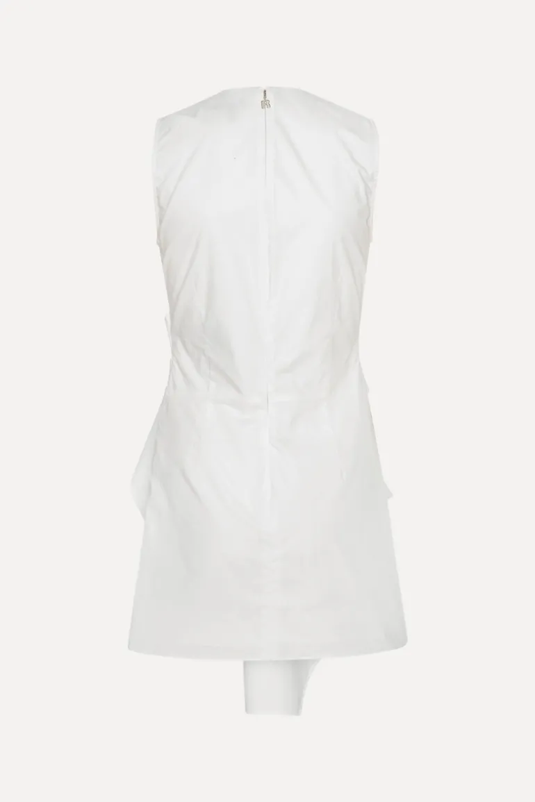 Sleeveless Dress W/ Bow Bright White
