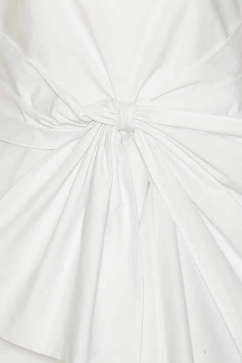 Sleeveless Dress W/ Bow Bright White