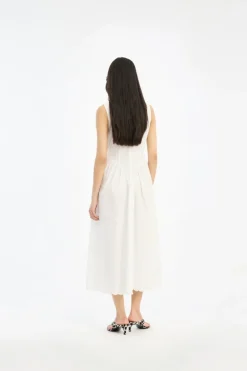 Sleeveless Midi Dress Bright White