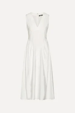 Sleeveless Midi Dress Bright White