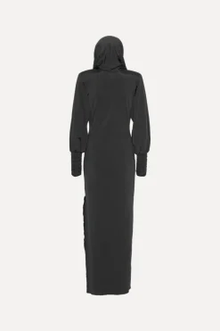 Slinky Hooded Dress Black