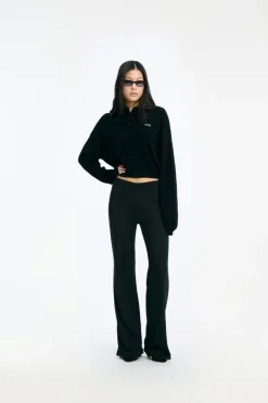 Slinky Knit Polo Black
