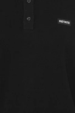 Slinky Knit Polo Black