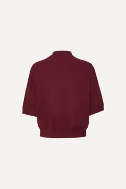 Slinky Knit Polo Bordeaux