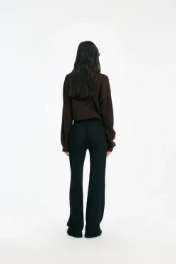 Slinky Knit Polo Dark Brown