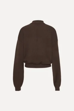 Slinky Knit Polo Dark Brown