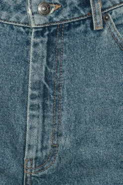 Straight Leg Jeans Blue Denim