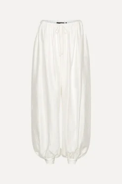 Striped Balloon Pants Bright White