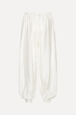 Striped Balloon Pants Bright White
