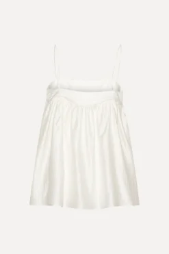 Striped Slip Top Bright White