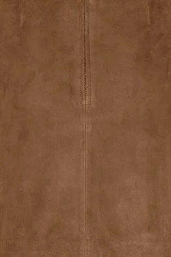 Suede Mini Skirt Brown