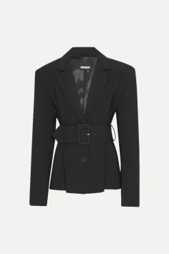 Suiting Belted Blazer Black