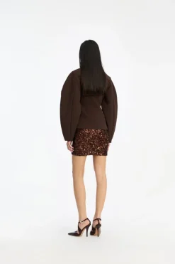 Suiting Fitted Shirt Dark Brown