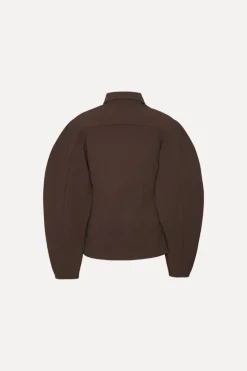 Suiting Fitted Shirt Dark Brown