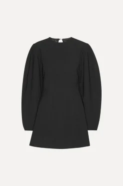 Suiting Flared Mini Dress Black