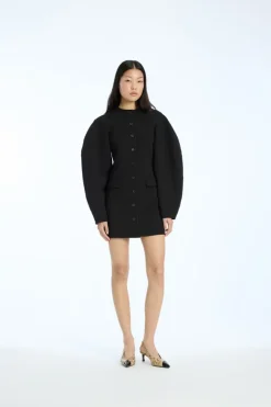 Tailored Mini Dress Black