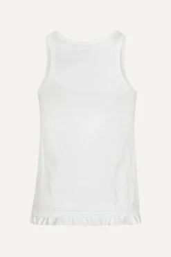 Tank Top With Ruffle Hem Bright White