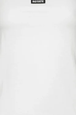 Tank Top With Ruffle Hem Bright White