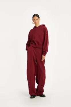 Terry Back Sweatpants Bordeaux