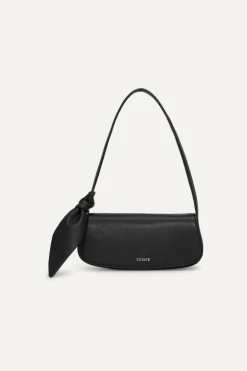 The Scarf Bag Black Leather