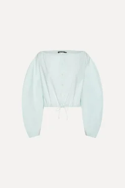 Tie Strap Ls Top Light Blue