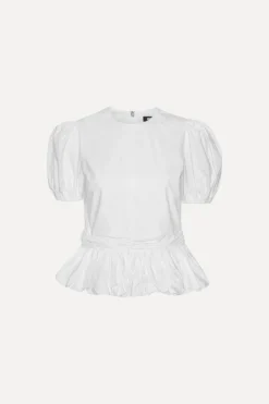 Top W/ Puffsleeves Bright White