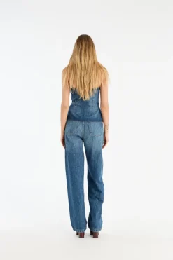 Wide Leg 5 Pocket Pants Blue
