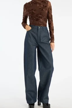 Wide Leg Jeans Dark Blue